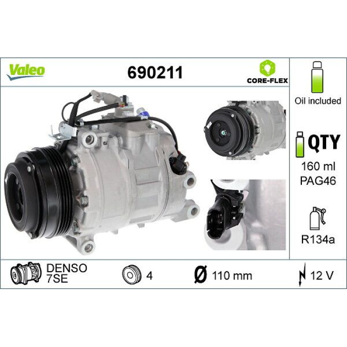 Valeo Kompressor 690211 Valeo Kompressor 690211