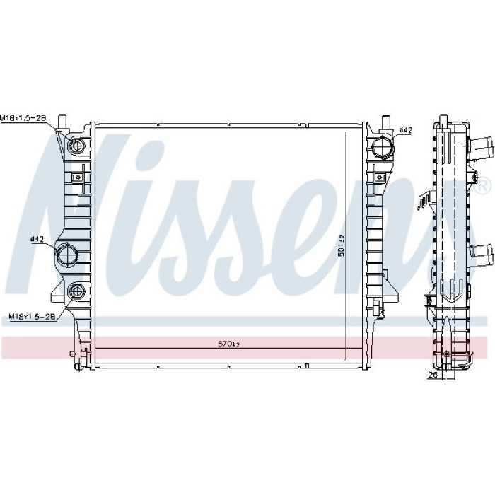 Nissens Wasserkühler PKW 66708 Nissens Wasserkühler PKW 66708