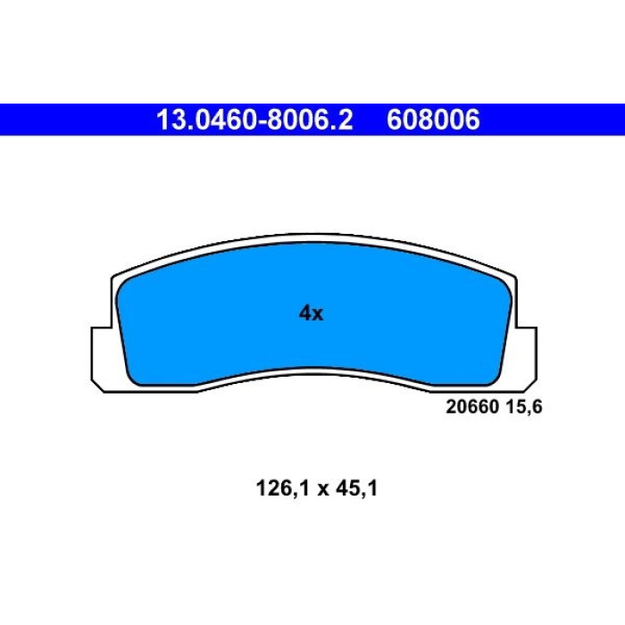 ATE Bremsbelagsatz 13.0460-8006.2 ATE Bremsbelagsatz 13.0460-8006.2