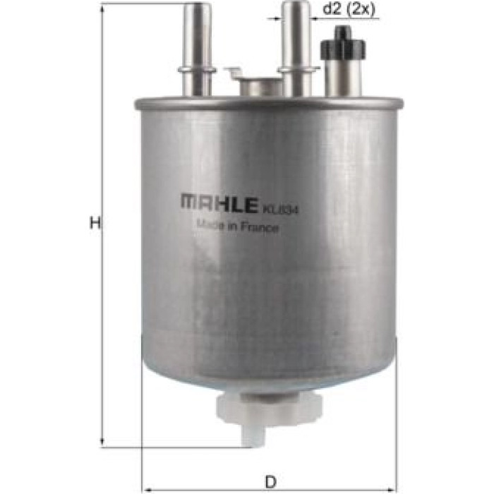 MAHLE Kraftstofffilter KL 834 MAHLE Kraftstofffilter KL 834