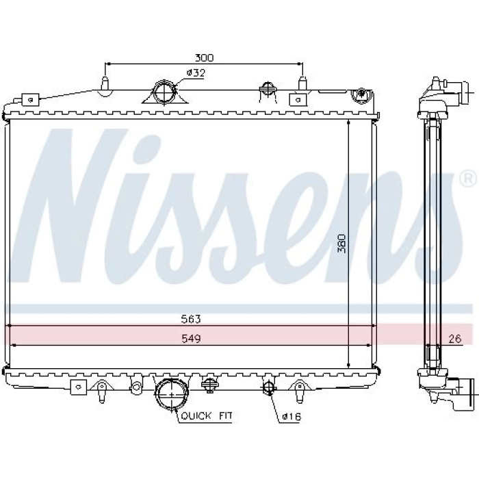 Nissens Wasserkühler PKW 63703 Nissens Wasserkühler PKW 63703