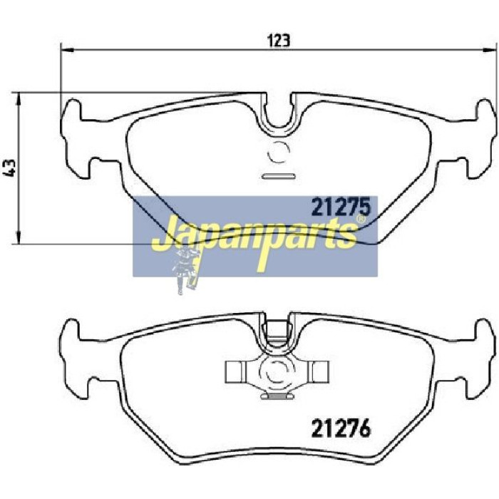 Japanparts Bremsbeläge PP-0314AF Japanparts Bremsbeläge PP-0314AF