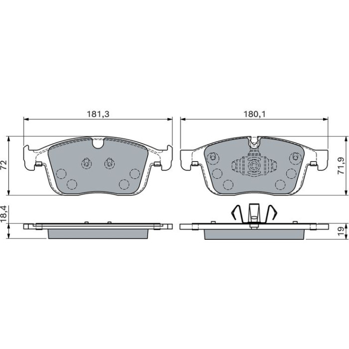 Bosch Bremsbelagsatz Scheibenbremse 0 986 460 131 Bosch Bremsbelagsatz Scheibenbremse 0 986 460 131