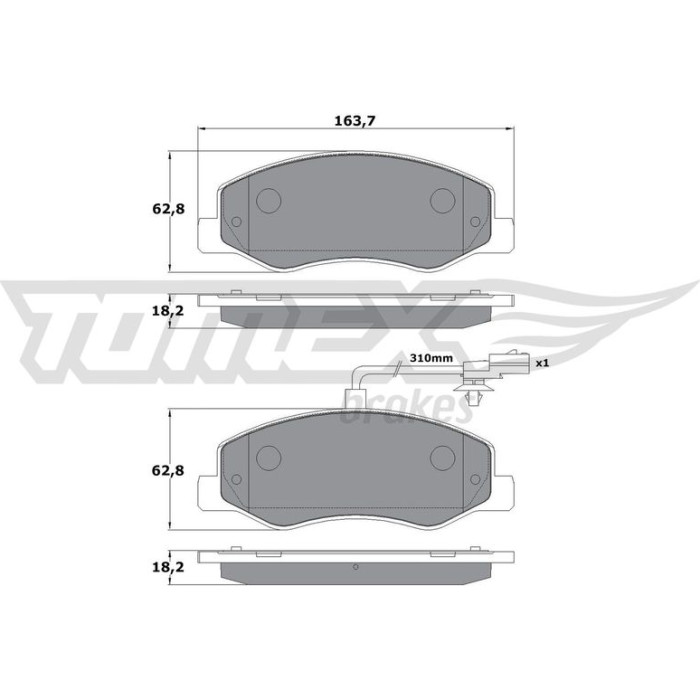 TX 16-49 TOMEX brakes Bremsbelagsatz, Scheibenbremse TX 16-49 TX 16-49 TOMEX brakes Bremsbelagsatz, Scheibenbremse TX 16-49
