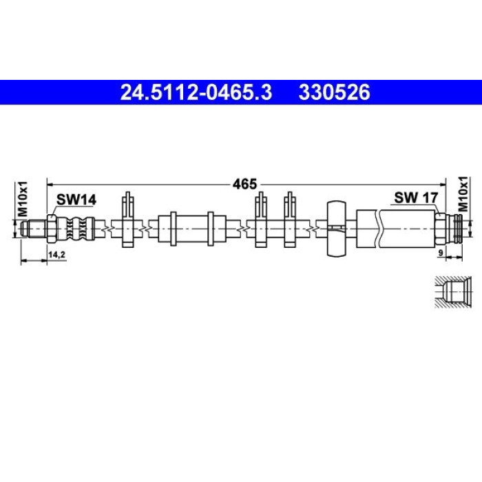 ATE Bremsschlauch 24.5112-0465.3 ATE Bremsschlauch 24.5112-0465.3