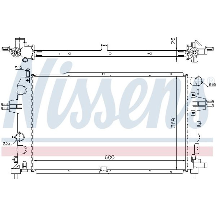 Nissens Wasserkühler PKW 63111A Nissens Wasserkühler PKW 63111A