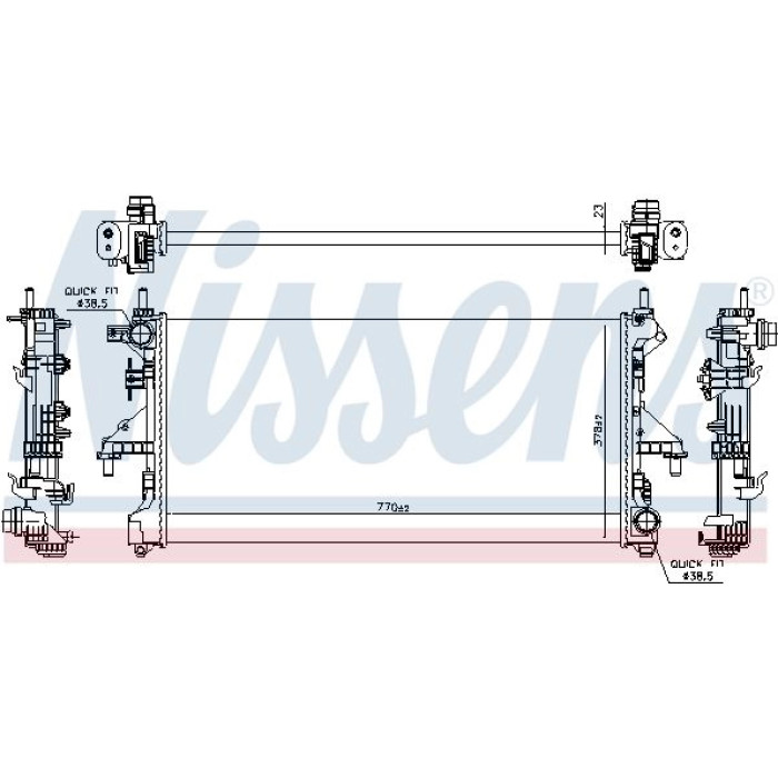 Nissens Wasserkühler PKW 63568 Nissens Wasserkühler PKW 63568
