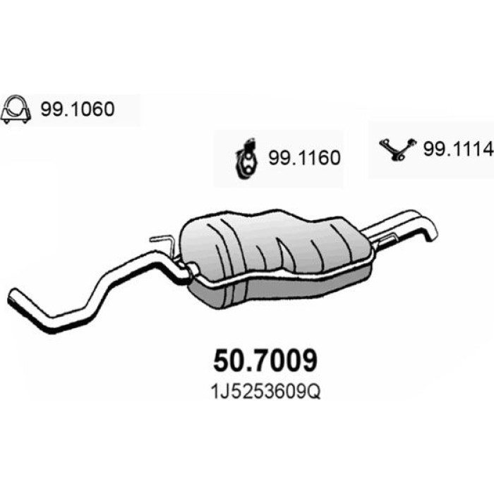 ASSO Endschalldämpfer 50.7009