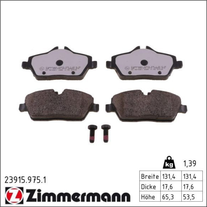 ZIMMERMANN Bremsbeläge 23915.975.1