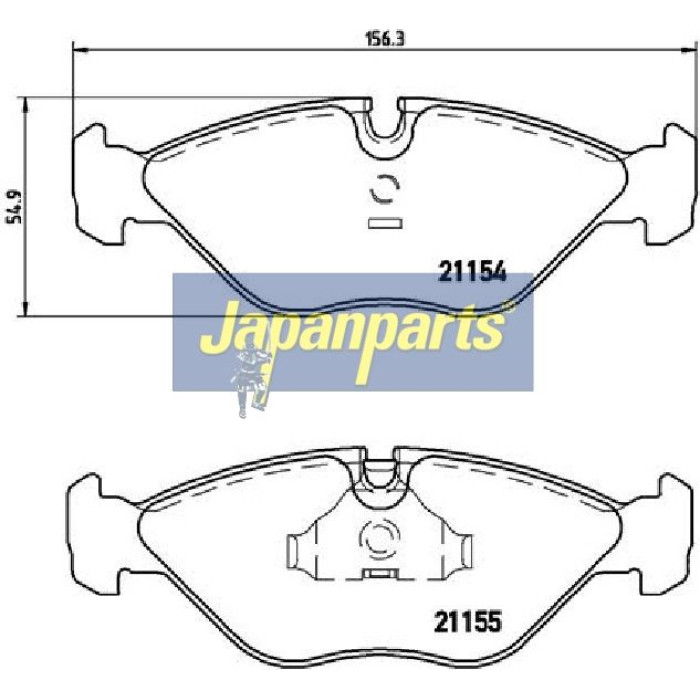 Japanparts Bremsbeläge PA-0414AF Japanparts Bremsbeläge PA-0414AF