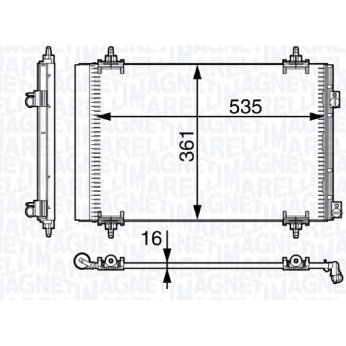 Magneti Marelli Klimakondensator 350203721000 Magneti Marelli Klimakondensator 350203721000