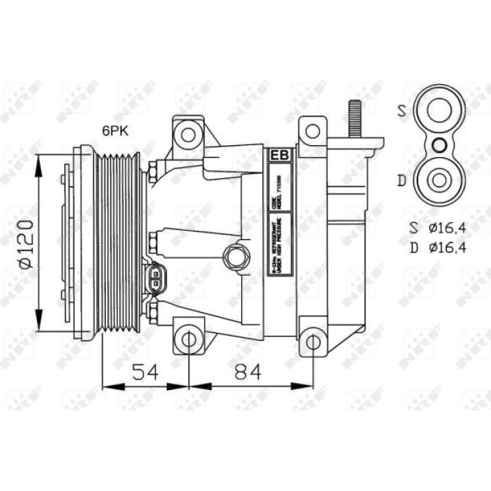 NRF Kompressor 32484G NRF Kompressor 32484G