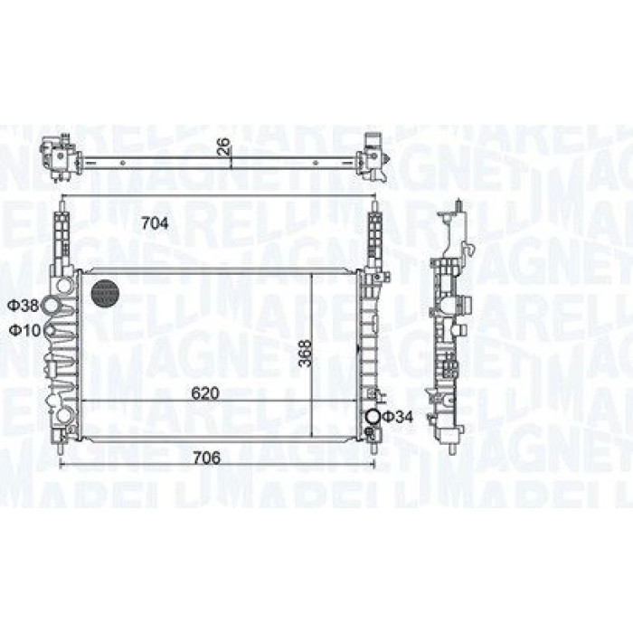 Magneti Marelli Motorkühler 350213162900 Magneti Marelli Motorkühler 350213162900