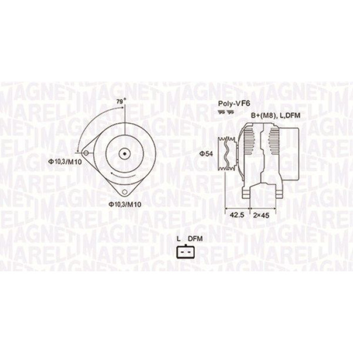 Magneti Marelli Lichtmaschine 063731879010 Magneti Marelli Lichtmaschine 063731879010