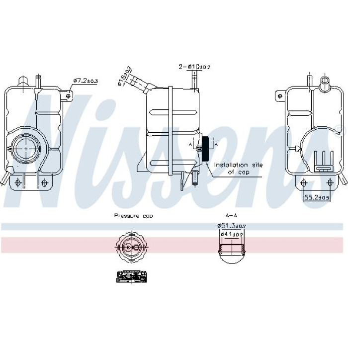 Nissens Kühlmittel-Ausgleichsbehälter 996356 Nissens Kühlmittel-Ausgleichsbehälter 996356