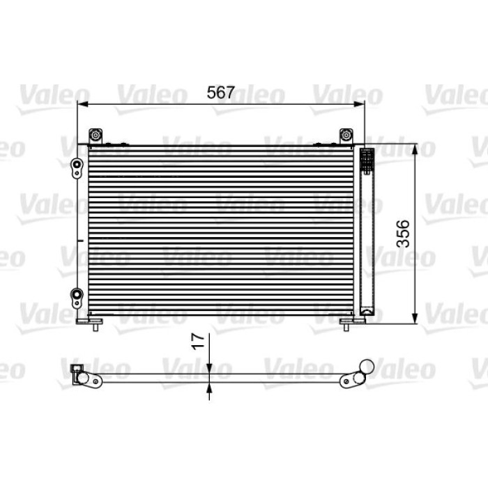 Valeo Klimakondensator 814097 Valeo Klimakondensator 814097