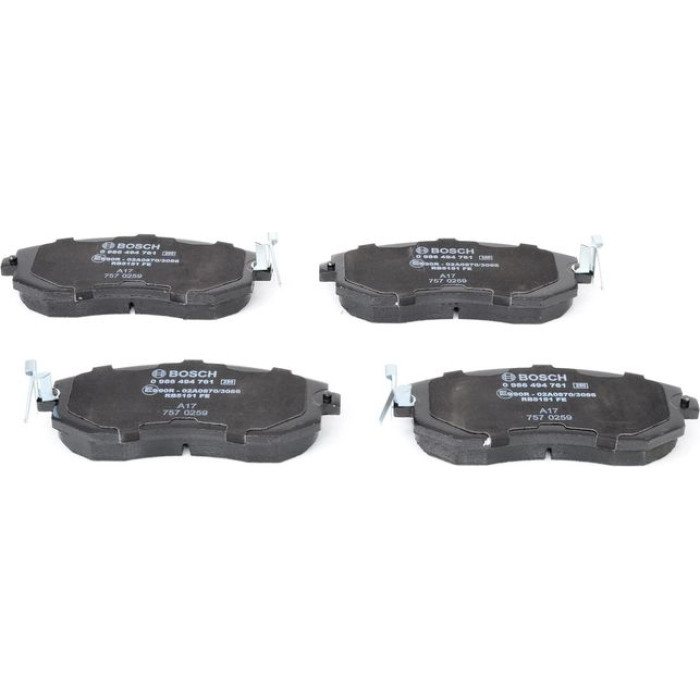 0 986 494 761 Bosch Bremsbelagsatz Premium 0 986 494 761 0 986 494 761 Bosch Bremsbelagsatz Premium 0 986 494 761
