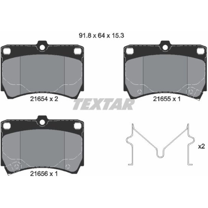 Textar Bremsbelagsatz 2165404 Textar Bremsbelagsatz 2165404