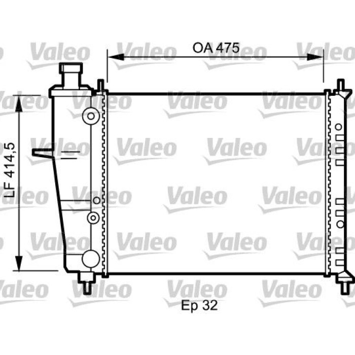Valeo Motorkühler 734239 Valeo Motorkühler 734239