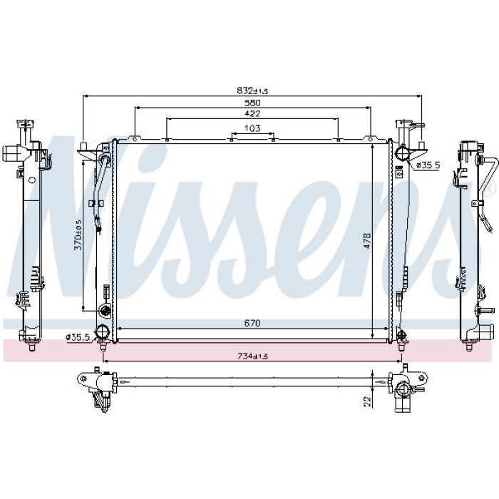 Nissens Wasserkühler PKW 66781 Nissens Wasserkühler PKW 66781