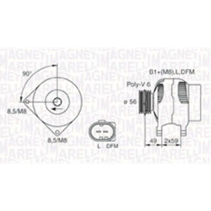 Magneti Marelli Lichtmaschine 063731378010 Magneti Marelli Lichtmaschine 063731378010