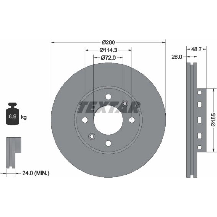 Textar Bremsscheibe 92131700 Textar Bremsscheibe 92131700