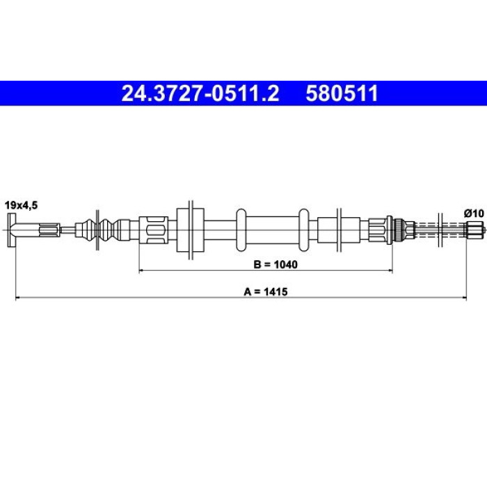 ATE Handbremsseil 24.3727-0511.2 ATE Handbremsseil 24.3727-0511.2