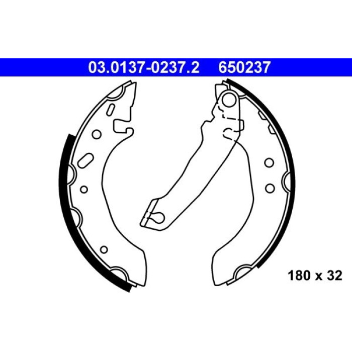 ATE Bremsbacken 03.0137-0237.2