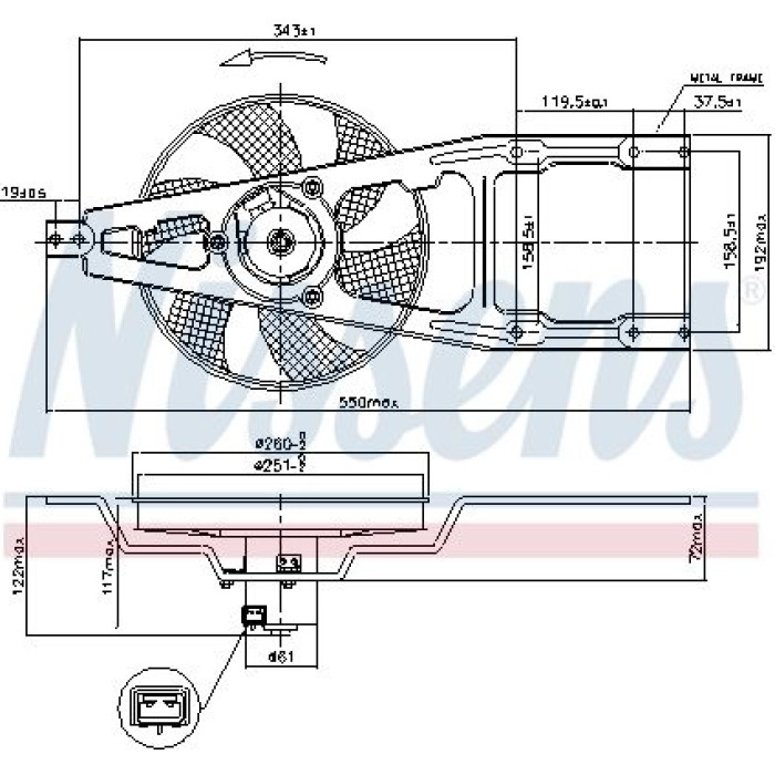 Nissens Kühlerlüfter PKW 85139