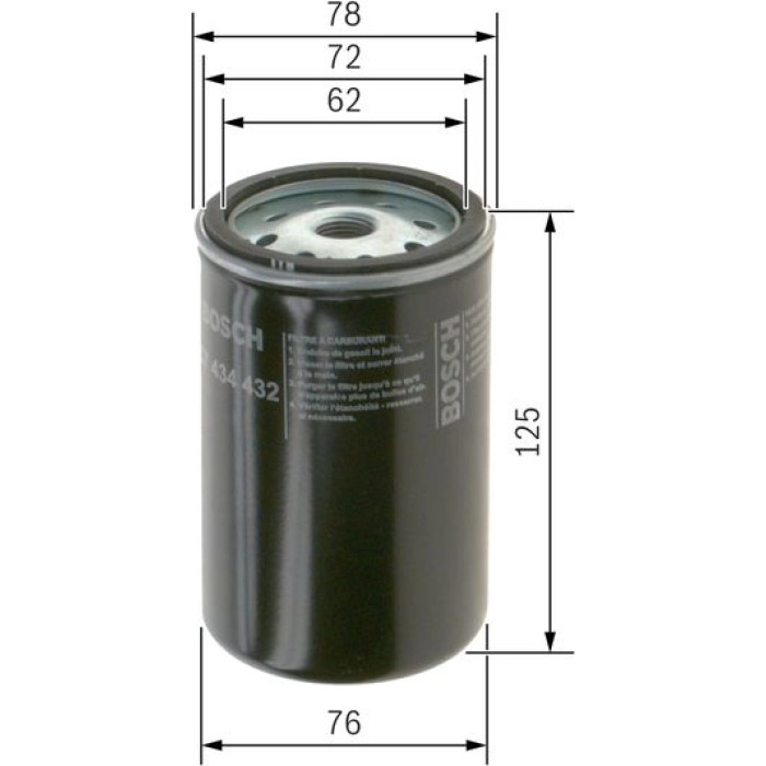 Bosch Kraftstofffilter 1457434432 Bosch Kraftstofffilter 1457434432