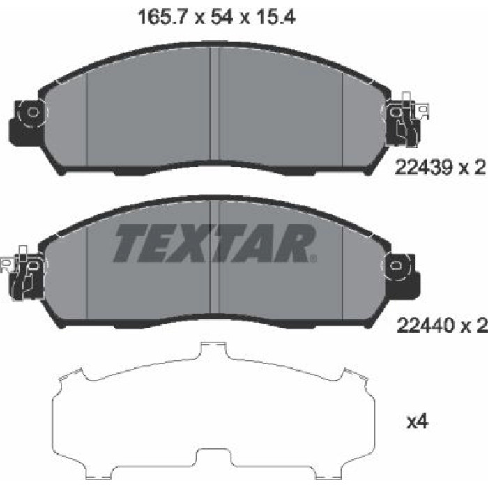 Textar Bremsbelagsatz 2243903 Textar Bremsbelagsatz 2243903