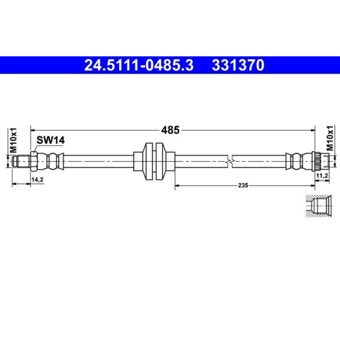 ATE Bremsschlauch 24.5111-0485.3 ATE Bremsschlauch 24.5111-0485.3