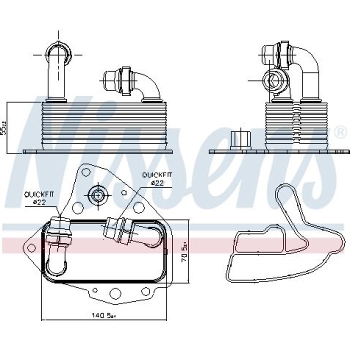 Nissens Ölkühler PKW 90803 Nissens Ölkühler PKW 90803