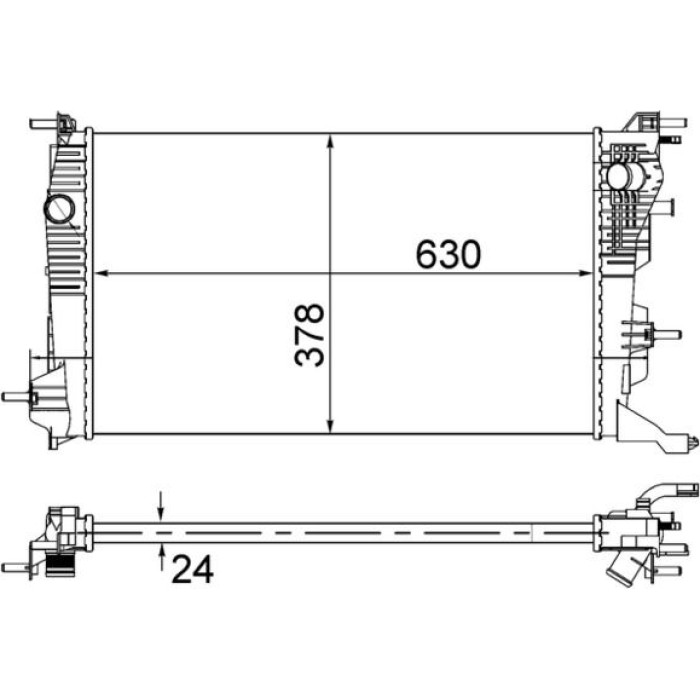 MAHLE Kühler, Motorkühlung CR 840 001S MAHLE Kühler, Motorkühlung CR 840 001S