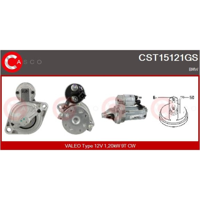 CASCO Anlasser CST15121GS