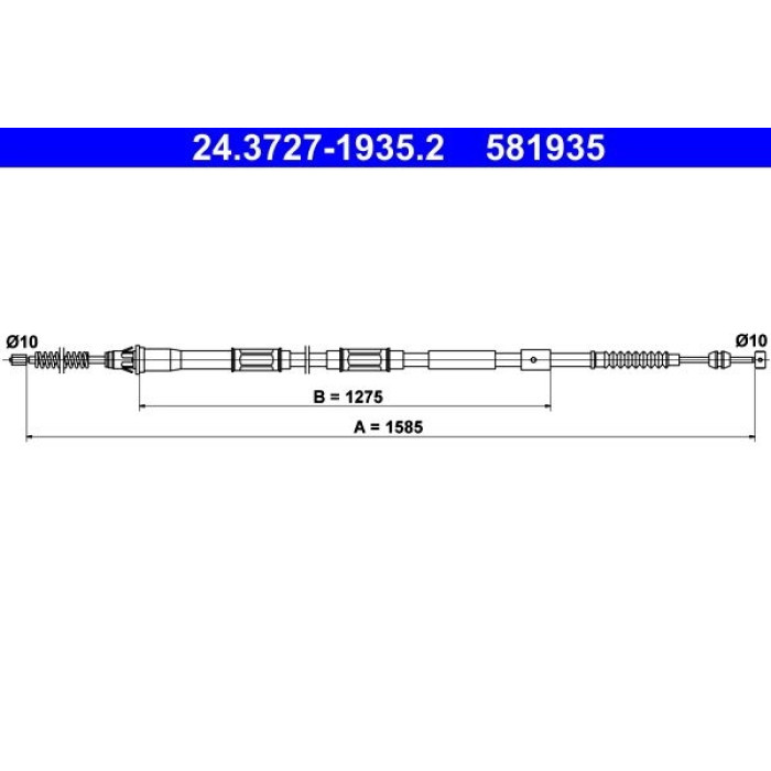 ATE Handbremsseil 24.3727-1935.2 ATE Handbremsseil 24.3727-1935.2