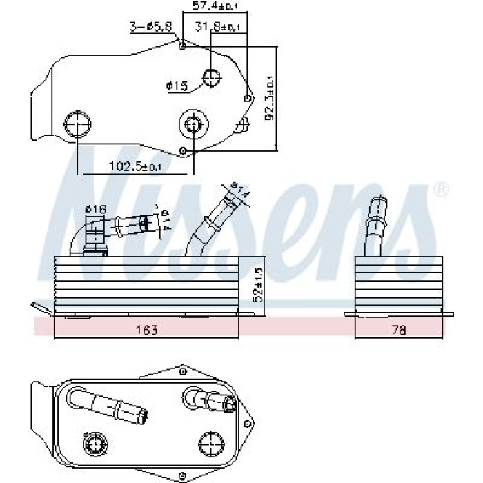 Nissens Ölkühler PKW 91353 Nissens Ölkühler PKW 91353