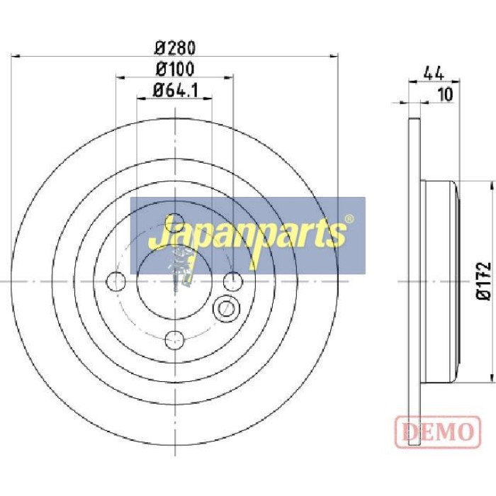 Japanparts Bremsscheibe DP-0135C Japanparts Bremsscheibe DP-0135C