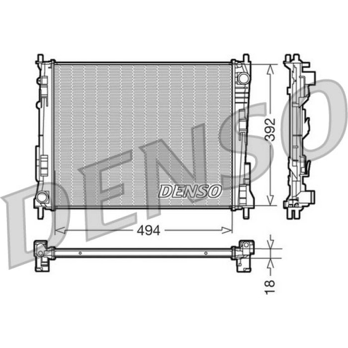 Denso Motorkühler DRM23078 Denso Motorkühler DRM23078