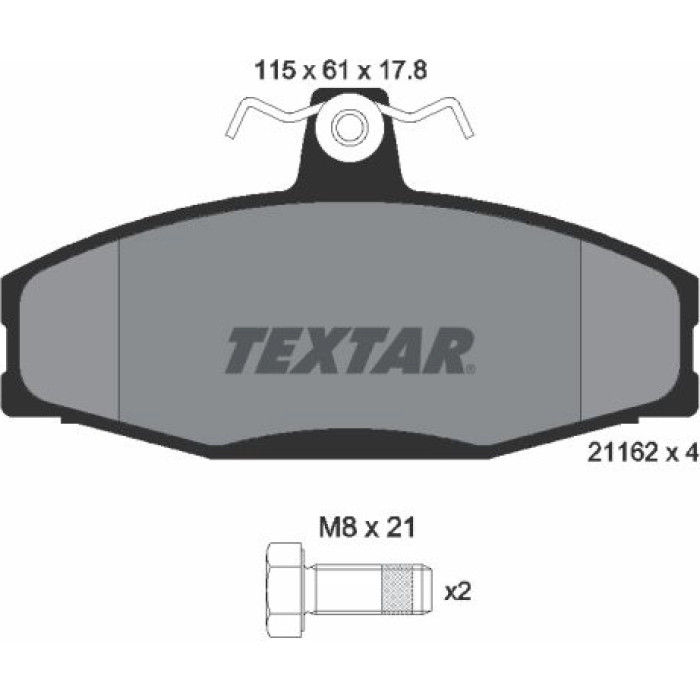Textar Bremsbelagsatz 2166201 Textar Bremsbelagsatz 2166201