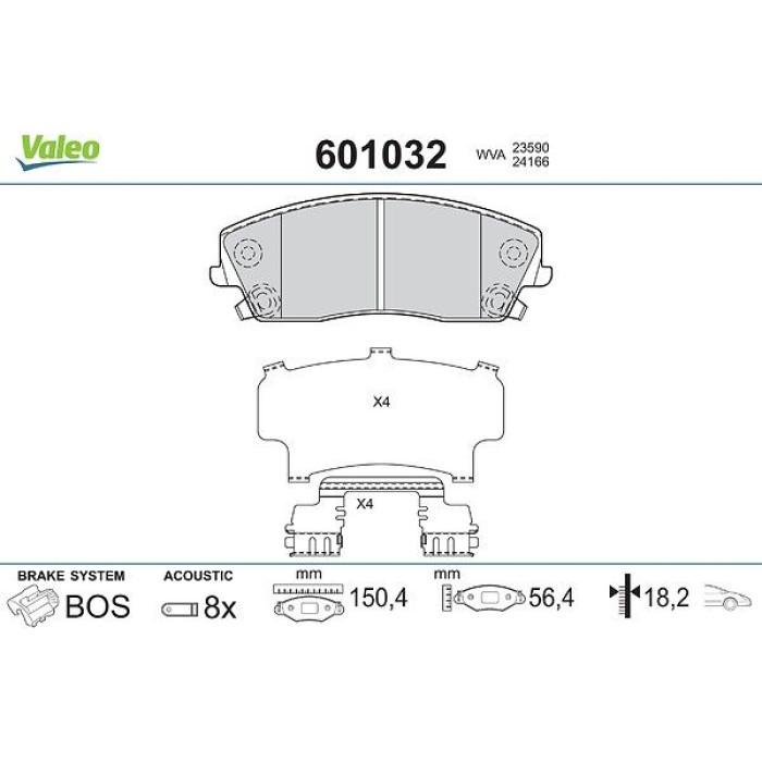 Valeo Bremsbelagsatz 601032