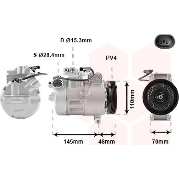 Van Wezel Klimakompressor 0600K317 Van Wezel Klimakompressor 0600K317