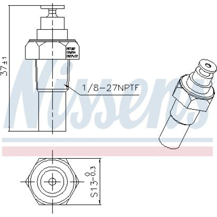 Nissens Kühlmitteltemperatursensor 207002 Nissens Kühlmitteltemperatursensor 207002