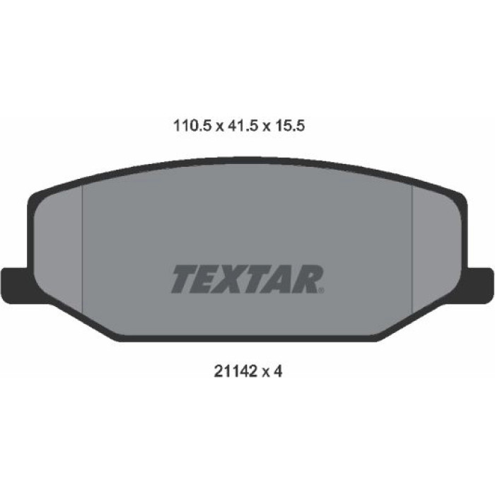 Textar Bremsbelagsatz 2114202 Textar Bremsbelagsatz 2114202