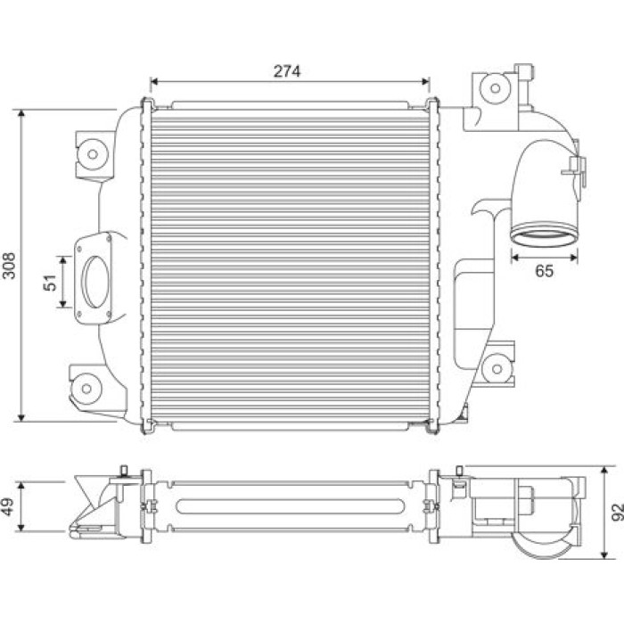 Valeo Ladeluftkühler 818321 Valeo Ladeluftkühler 818321