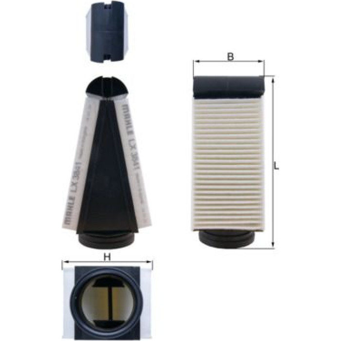 MAHLE Luftfilter LX 3841 MAHLE Luftfilter LX 3841