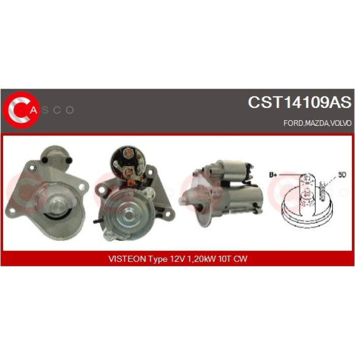 CASCO Anlasser CST14109AS CASCO Anlasser CST14109AS
