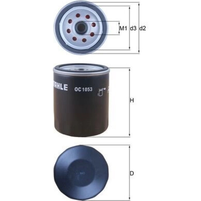 OC 1053 MAHLE Ölfilter OC 1053, Anschraubfilter, Höhe 93,5 mm – u. a. für VW California T5 Camper (7EC, 7EF, 7EG, 7HF, 7HC), VW T6 (SGC, SGG, SHC), VW Multivan T5 (7HM, 7HN, 7HF, 7EF, 7EM, 7EN) – OE Nummer 03L115561 - l OC 1053 MAHLE Ölfilter OC 1053, Anschraubfilter, Höhe 93,5 mm – u. a. für VW California T5 Camper (7EC, 7EF, 7EG, 7HF, 7HC), VW T6 (SGC, SGG, SHC), VW Multivan T5 (7HM, 7HN, 7HF, 7EF, 7EM, 7EN) – OE Nummer 03L115561 - l