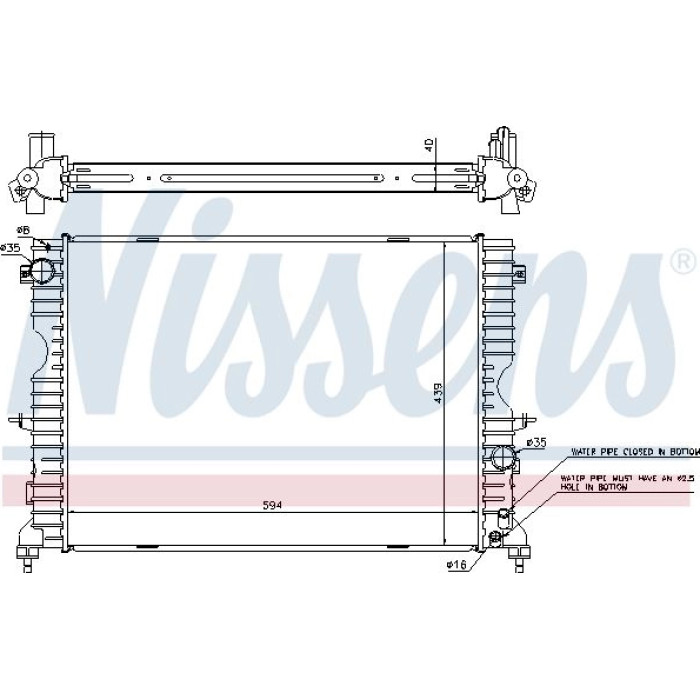 Nissens Wasserkühler PKW 64312A Nissens Wasserkühler PKW 64312A
