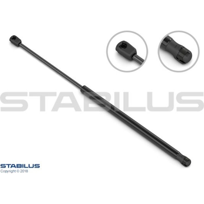 Stabilus Gasdruckfeder (Gasfeder), Haubendämpfer vorne, 250 N, 648,5 mm - 5399SL Stabilus Gasdruckfeder (Gasfeder), Haubendämpfer vorne, 250 N, 648,5 mm - 5399SL